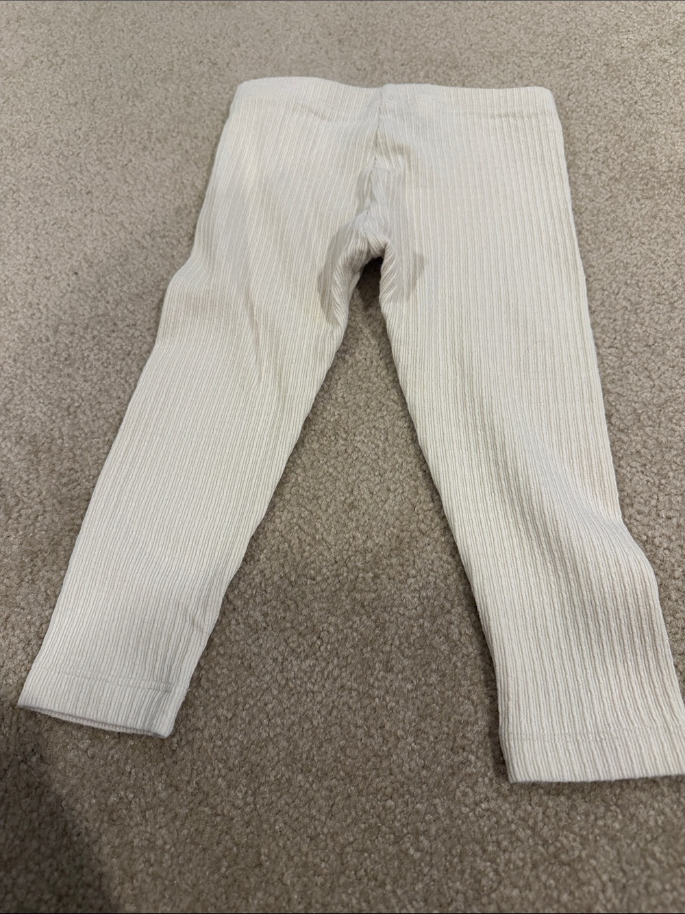 Tea Collection Cream Ribbed Leggings - Picture 4 of 4